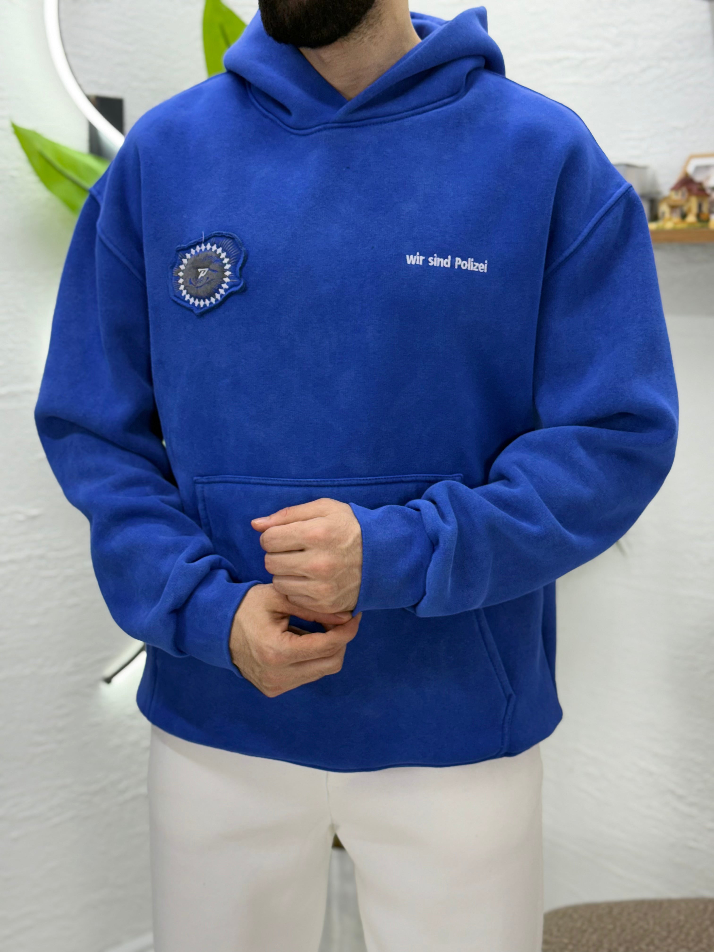 Nakış baskısı sweatshirt kalıp Oversize %100 pamuk yıkamalı kumaş