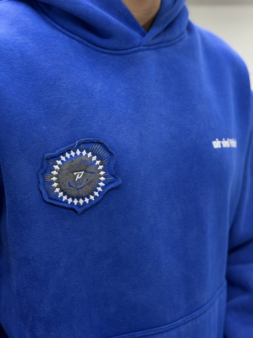 Nakış baskısı sweatshirt kalıp Oversize %100 pamuk yıkamalı kumaş