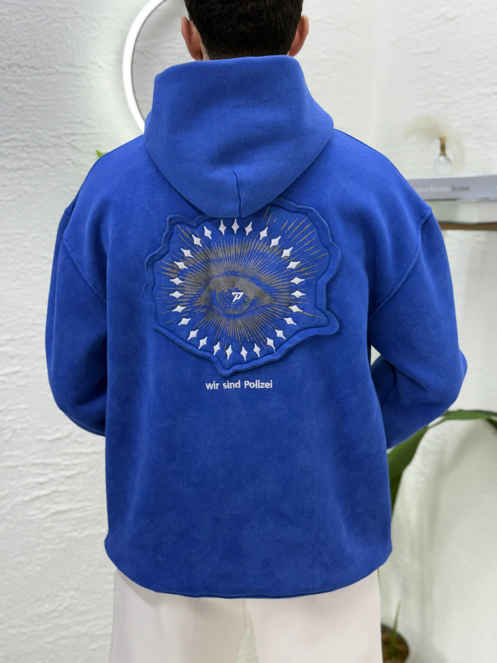 Nakış baskısı sweatshirt kalıp Oversize %100 pamuk yıkamalı kumaş