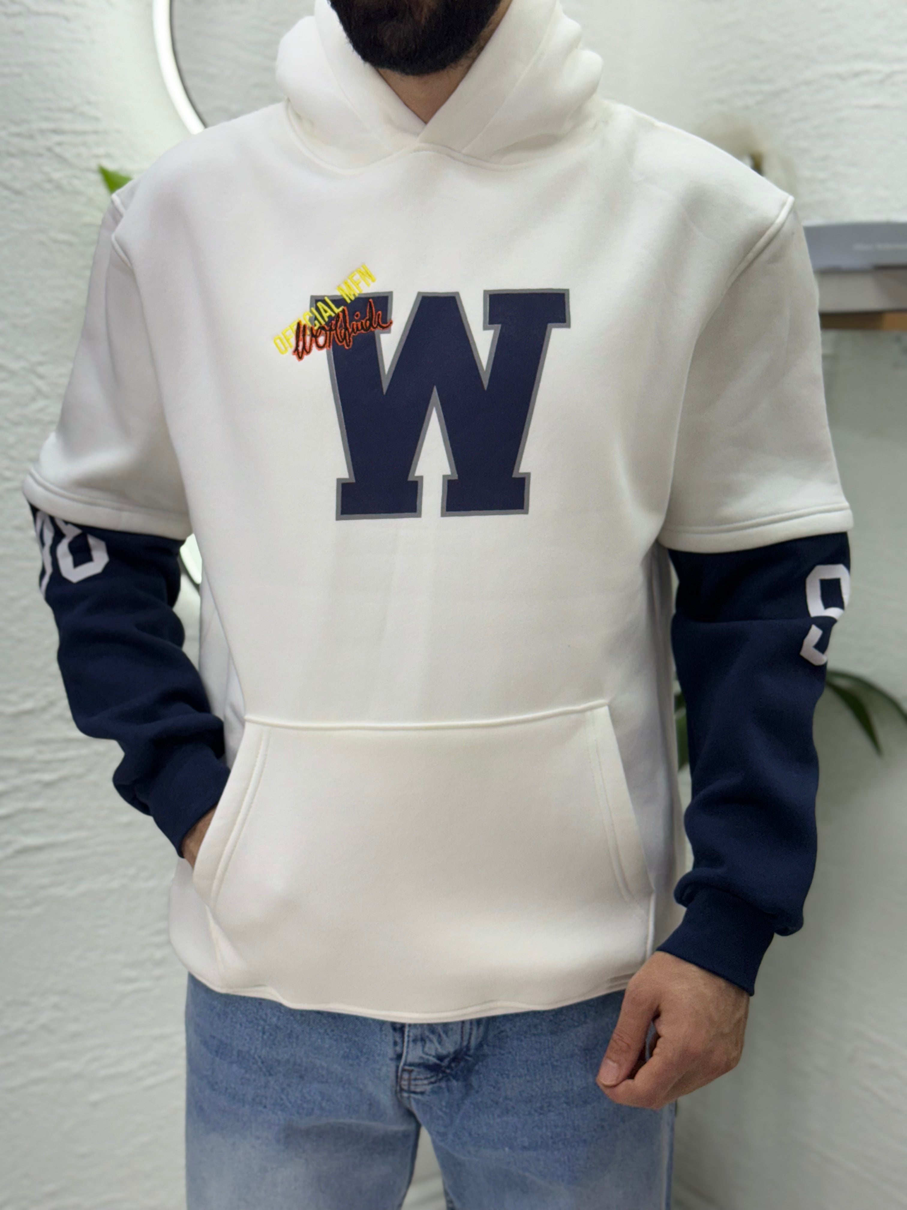 Baskılı ve kolludan tasarımlı Sweet tişört kalıp yarım Oversize