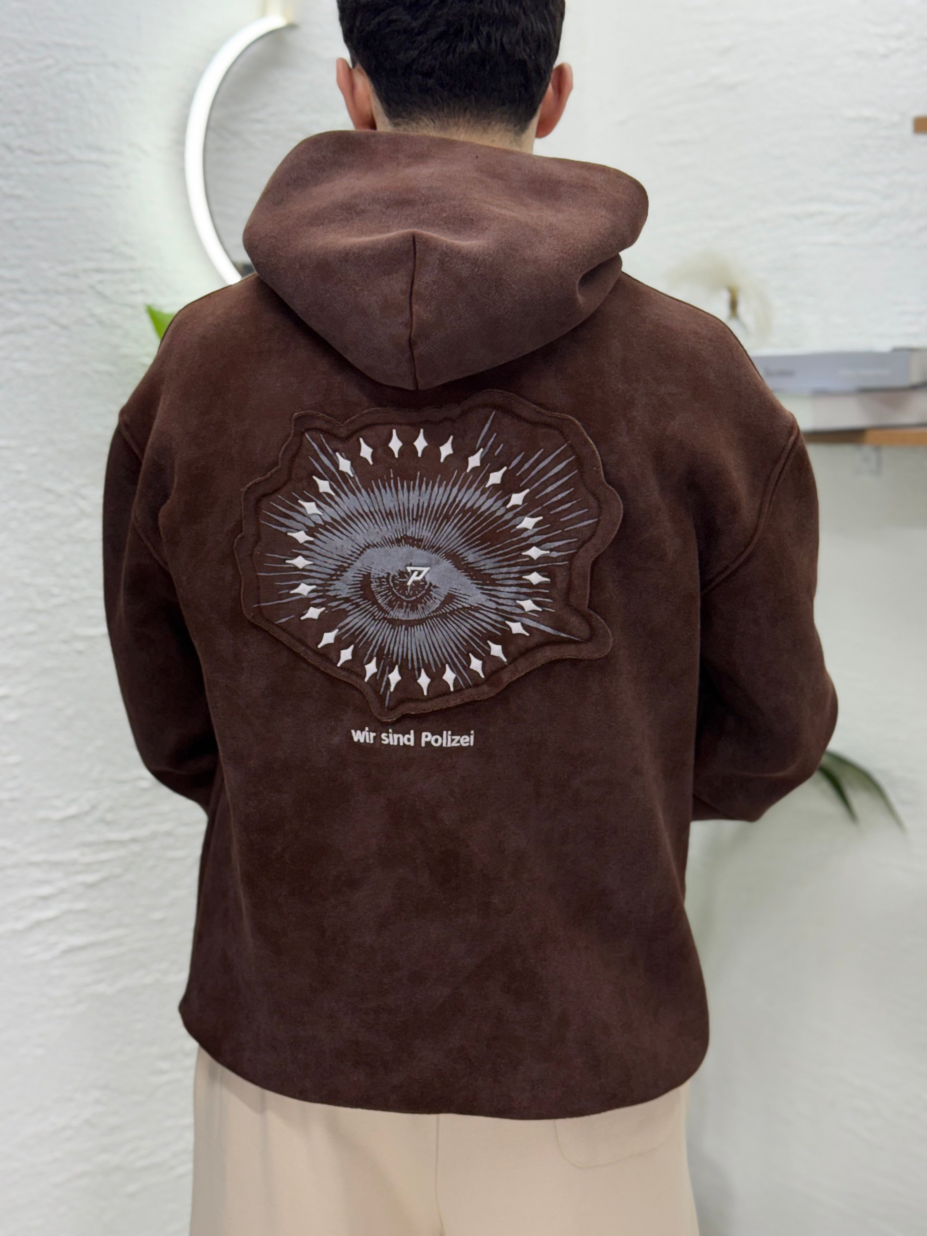 Nakış baskısı sweatshirt kalıp Oversize %100 pamuk yıkamalı kumaş