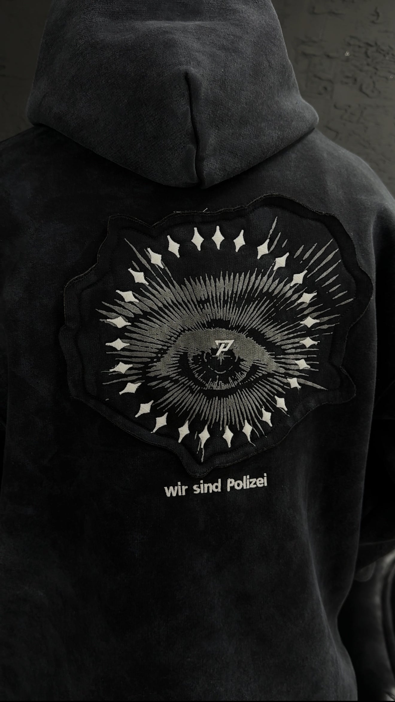 Nakış baskısı sweatshirt kalıp Oversize %100 pamuk yıkamalı kumaş