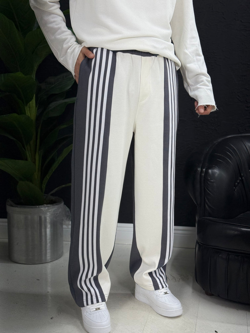 Durup tasarım iki iplik %100 pamuk eşofman pantolon