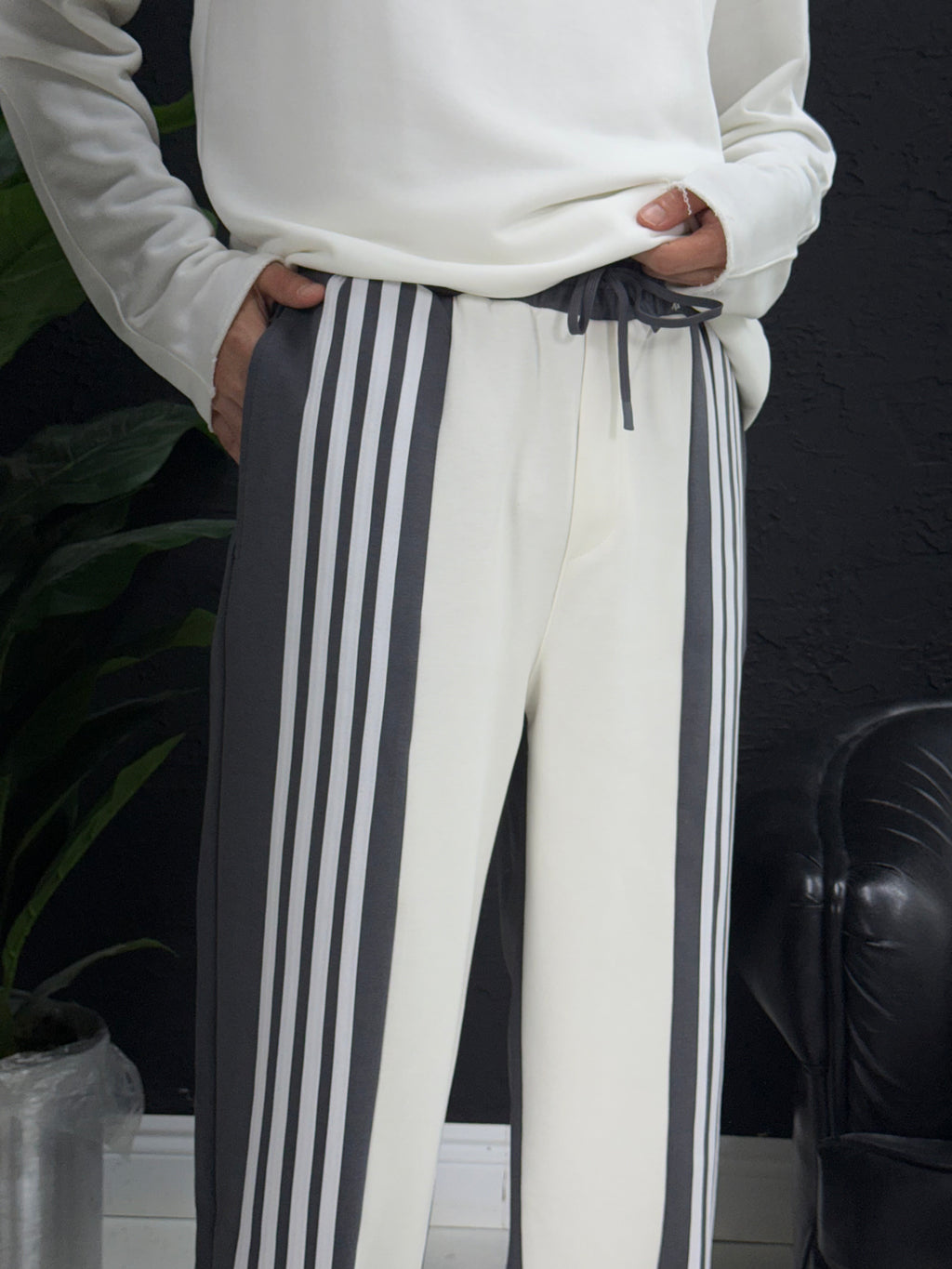 Durup tasarım iki iplik %100 pamuk eşofman pantolon