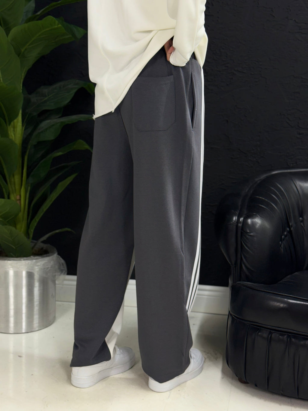 Durup tasarım iki iplik %100 pamuk eşofman pantolon