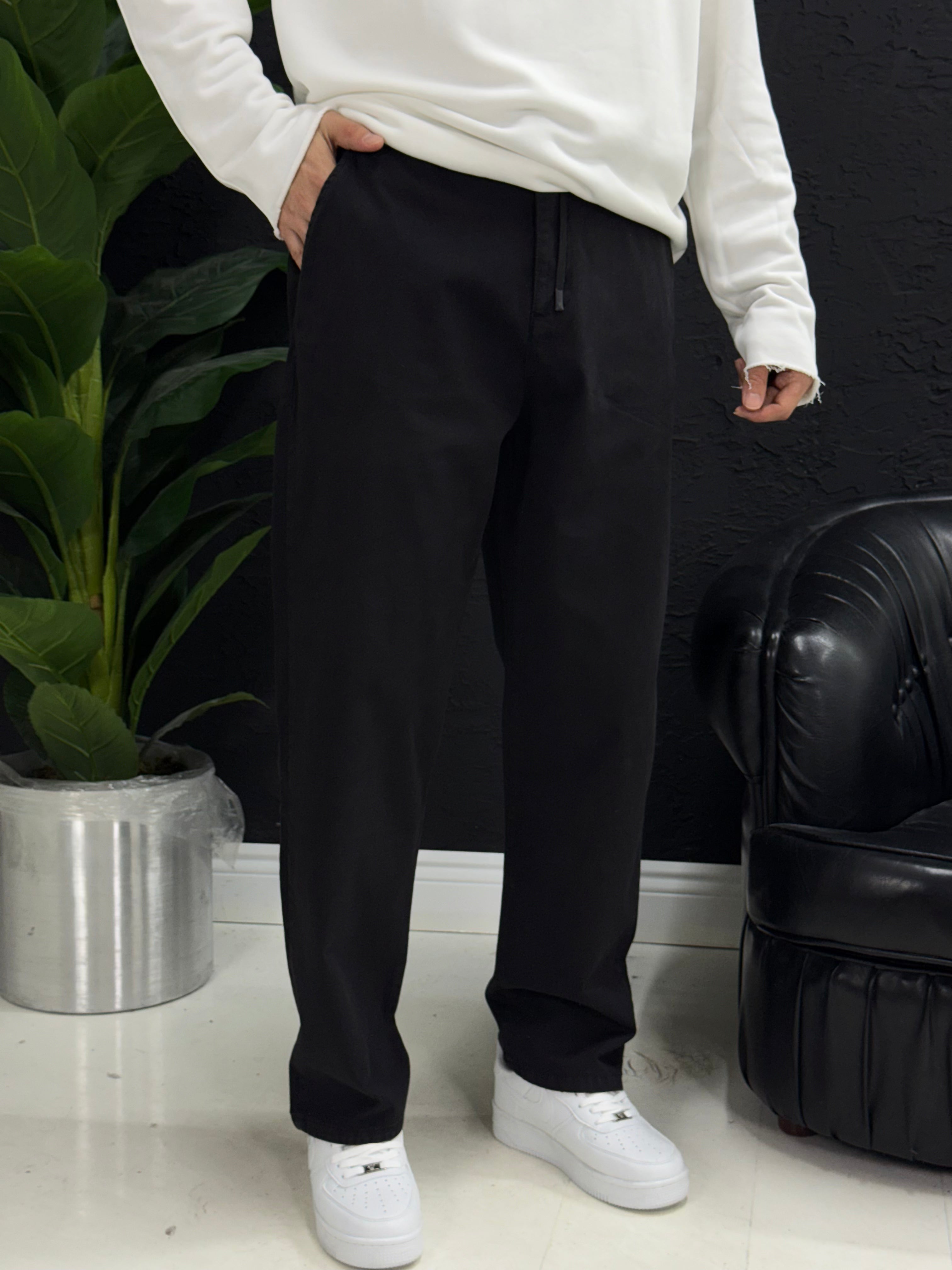 %100 keten baggy pantolon yan cepli