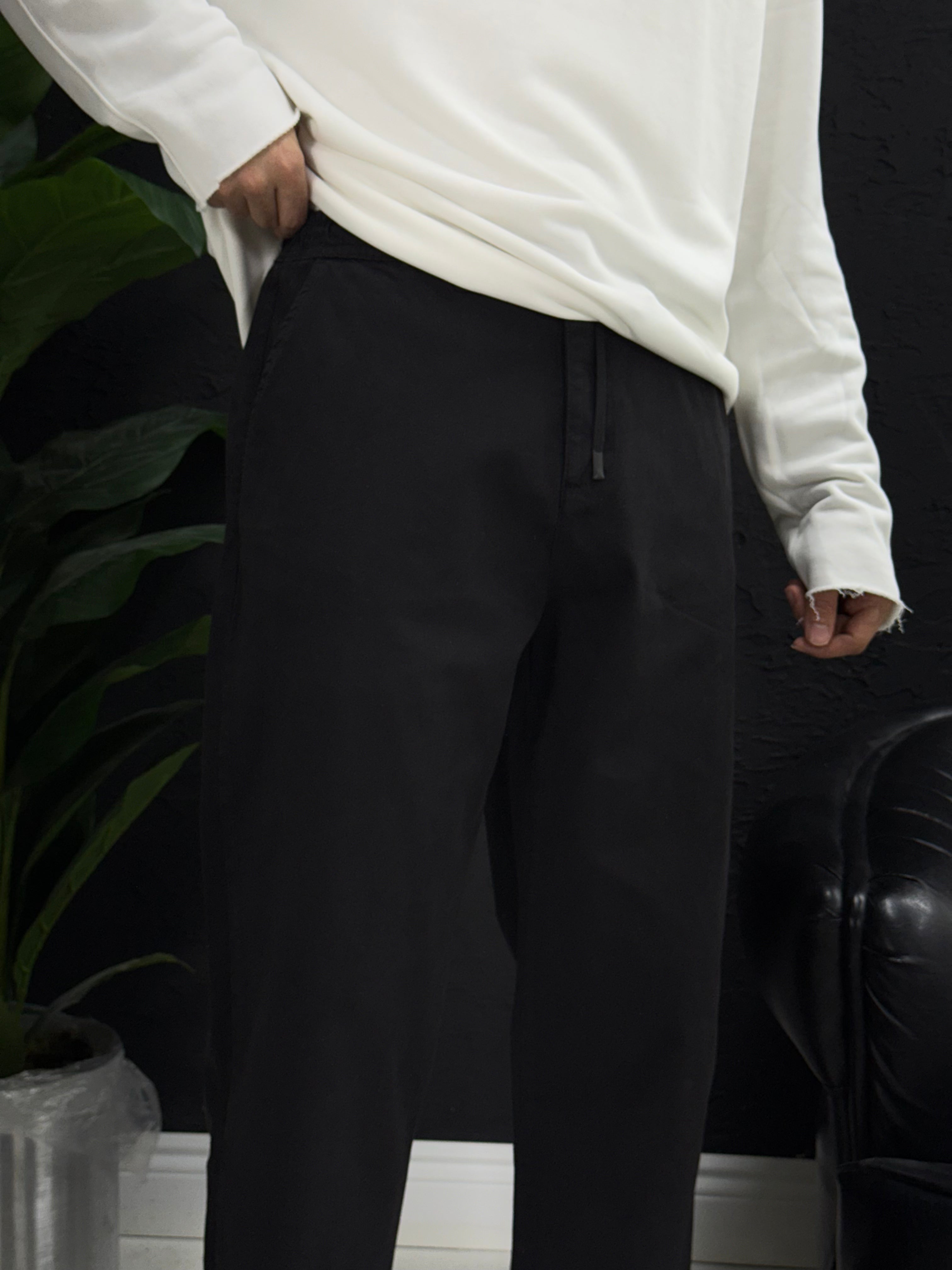 %100 keten baggy pantolon yan cepli