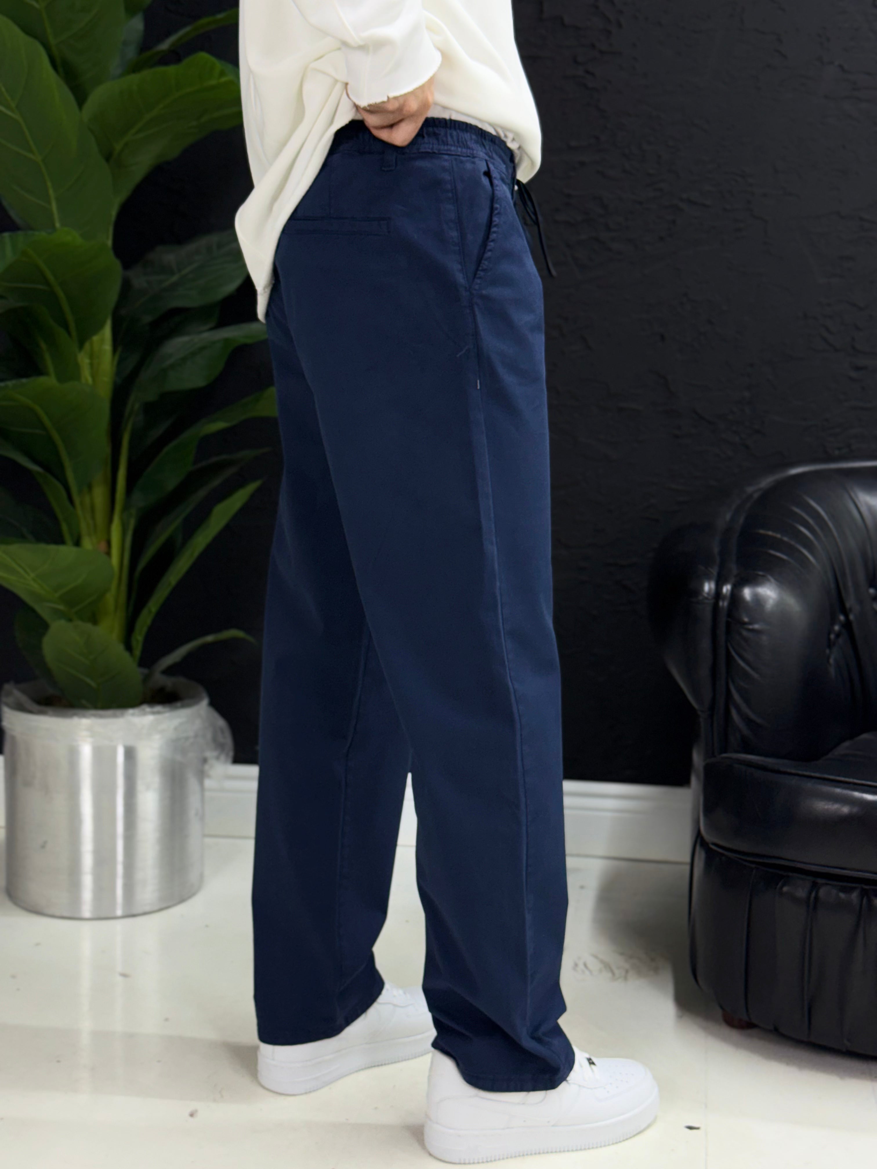 %100 keten baggy pantolon yan cepli