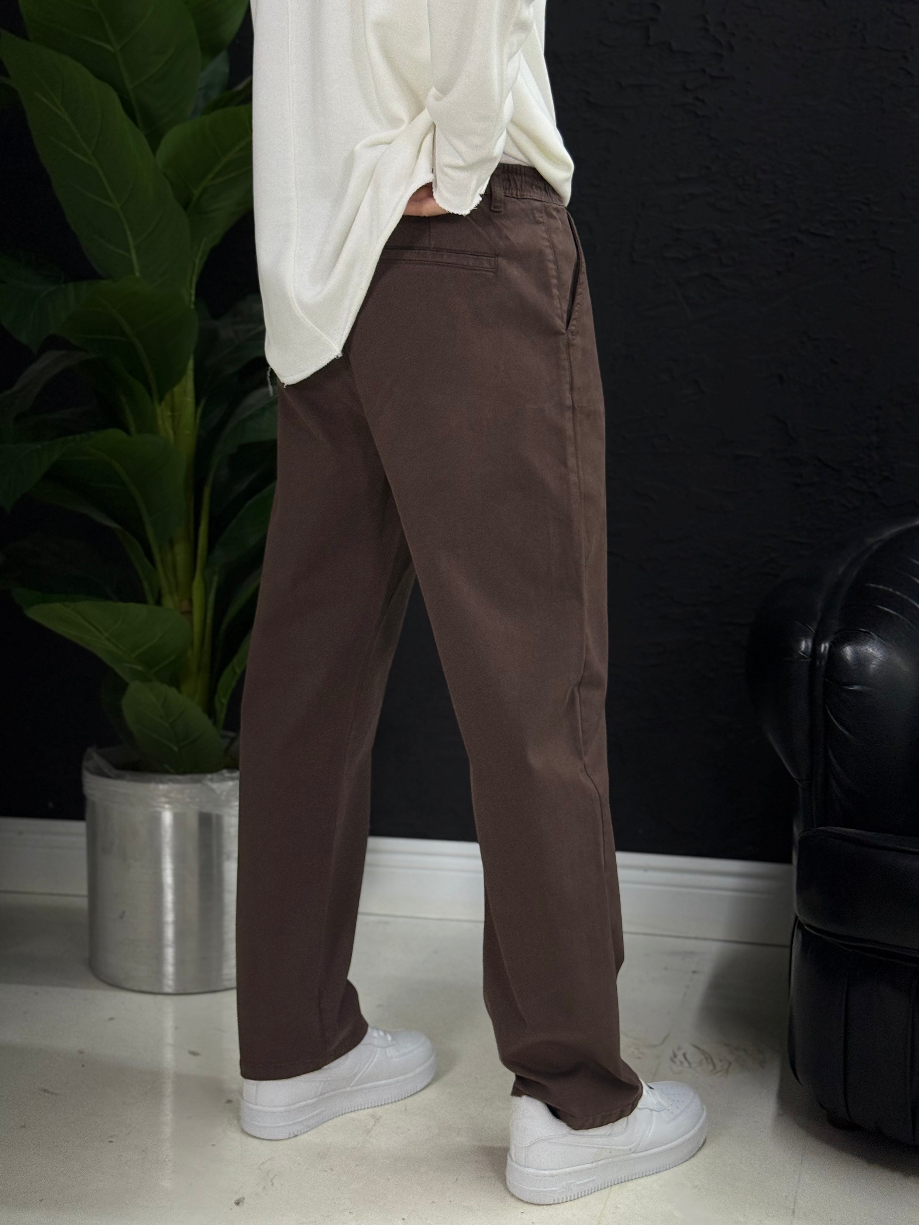 %100 keten baggy pantolon yan cepli