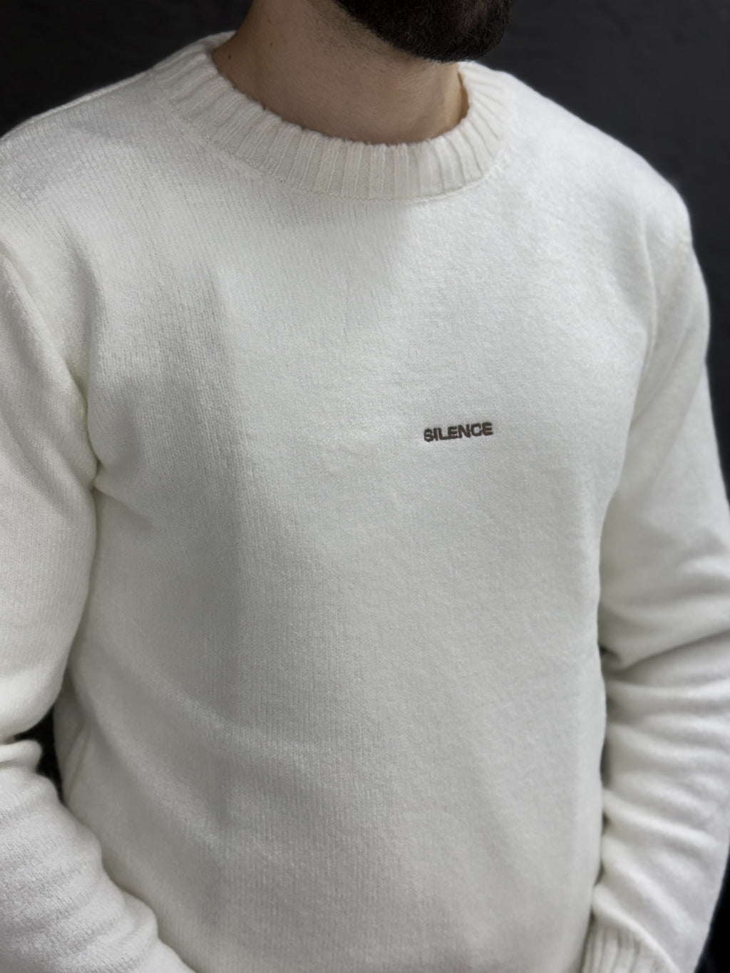 Yoğun kumaş önden baskılı kazak