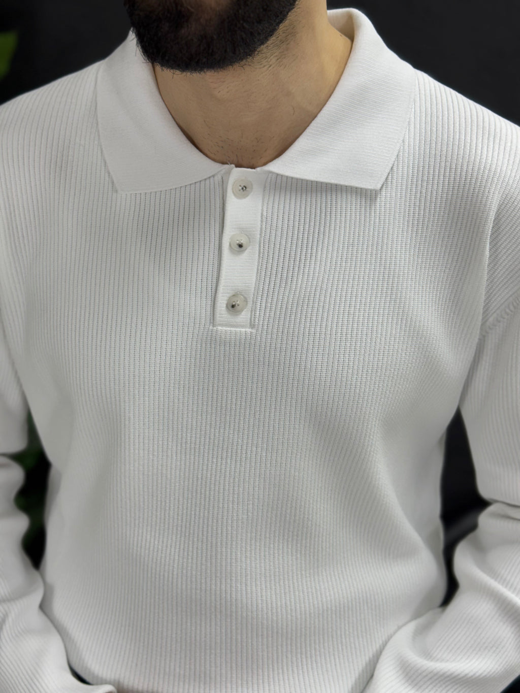 Düğmeli Polo yaka %100 triko kumaş kalıp silin fit