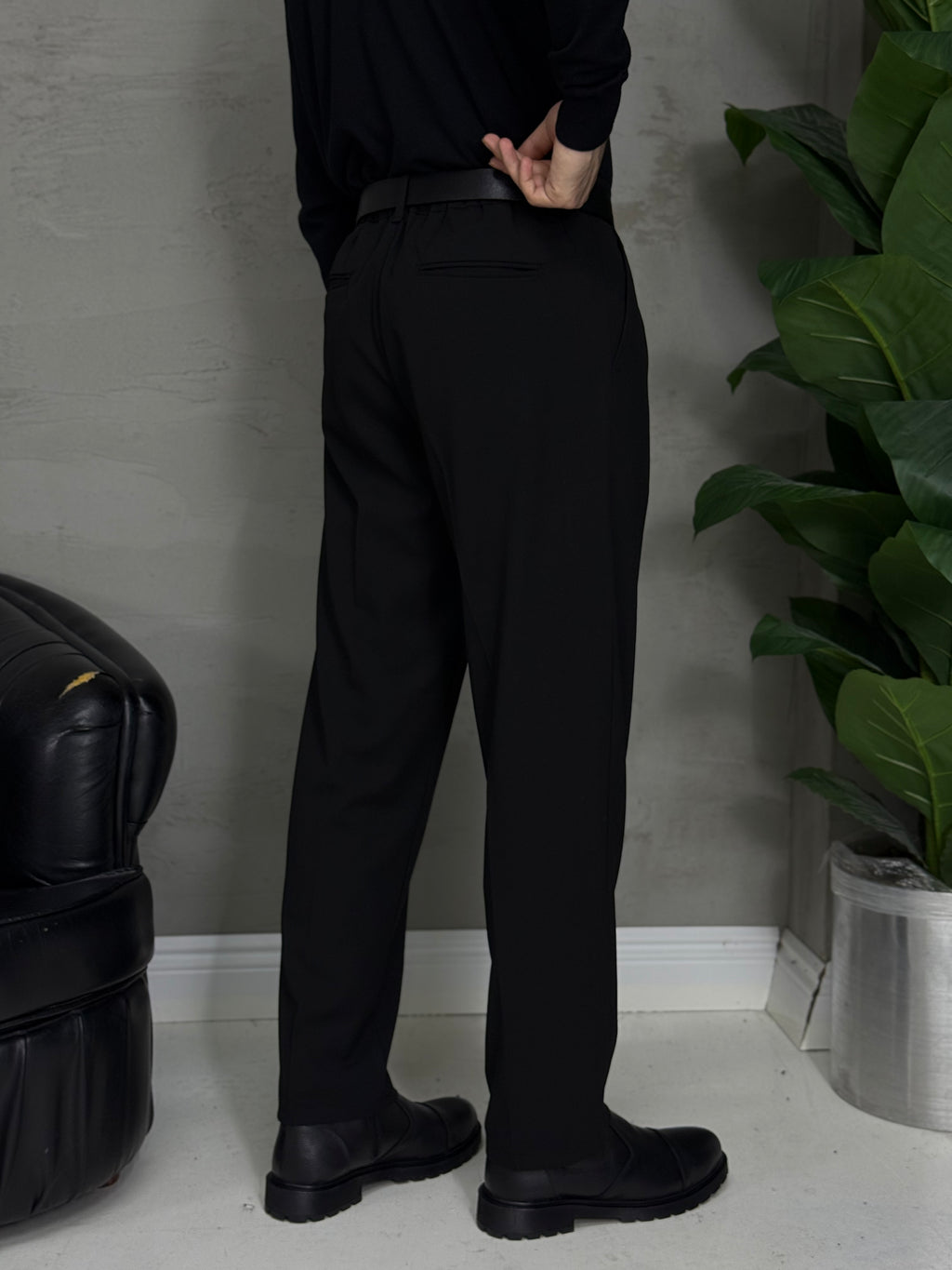 yan cepli Mevsimlik Buggy kumaş pantolon pile detayı