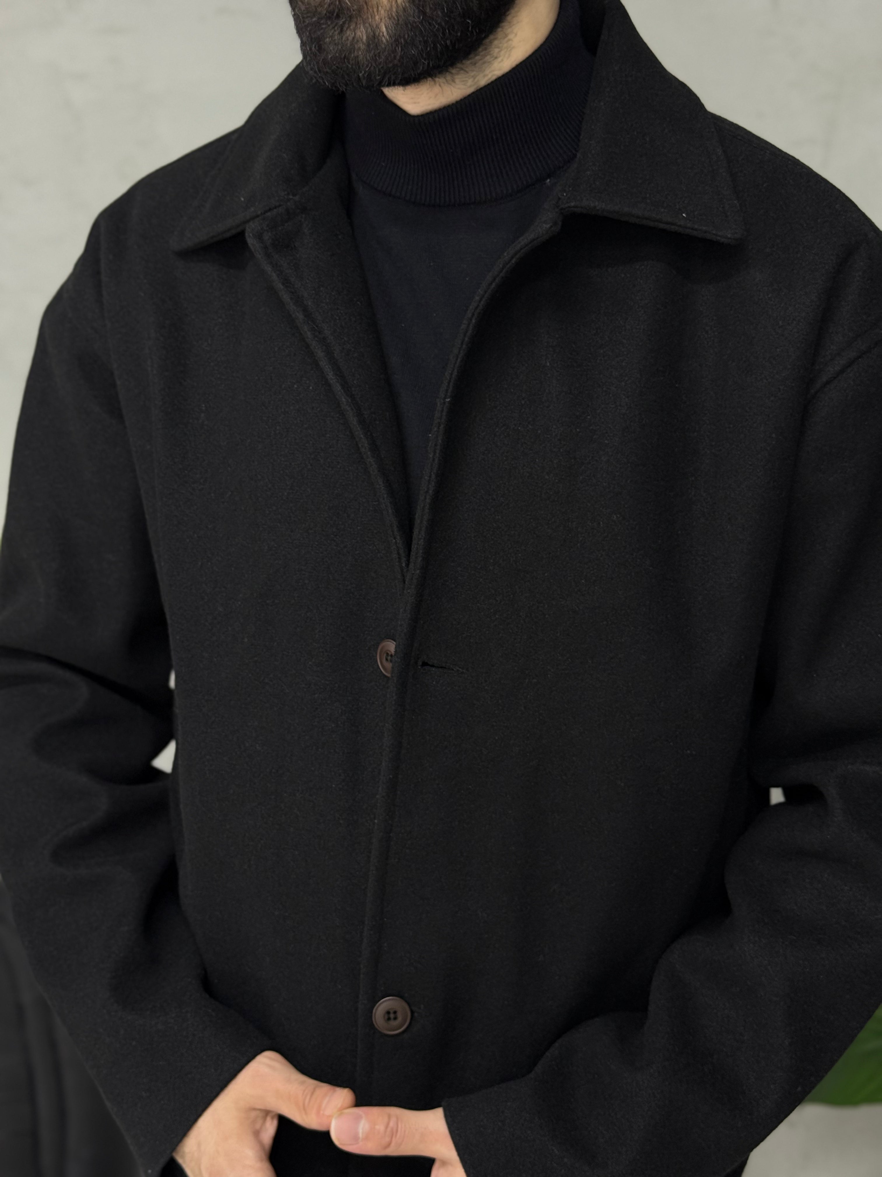 Polo yaka kısa Kaşı ceket düğmeli içi tamamen astarlı