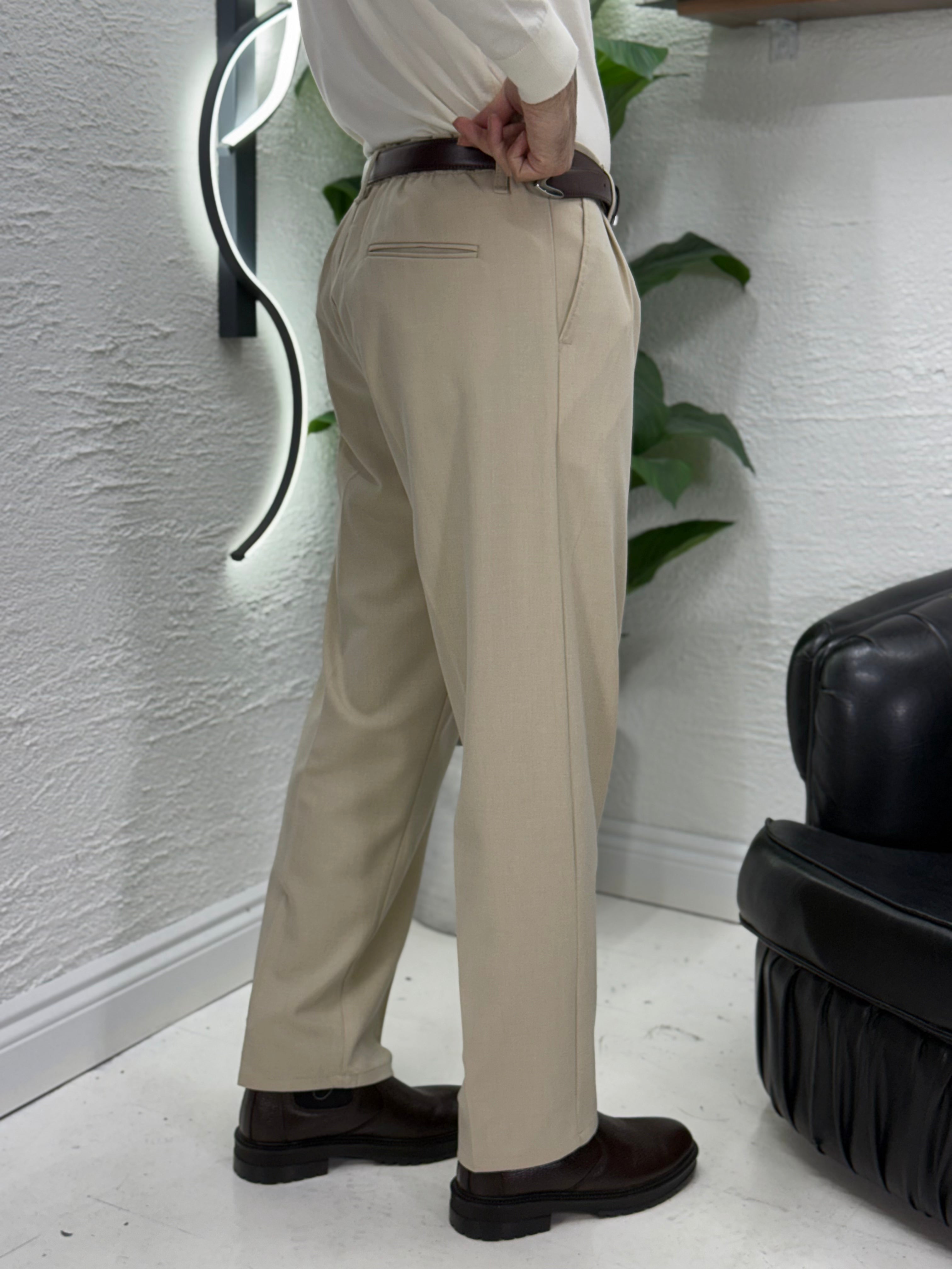 yan cepli Mevsimlik Buggy kumaş pantolon pile detayı