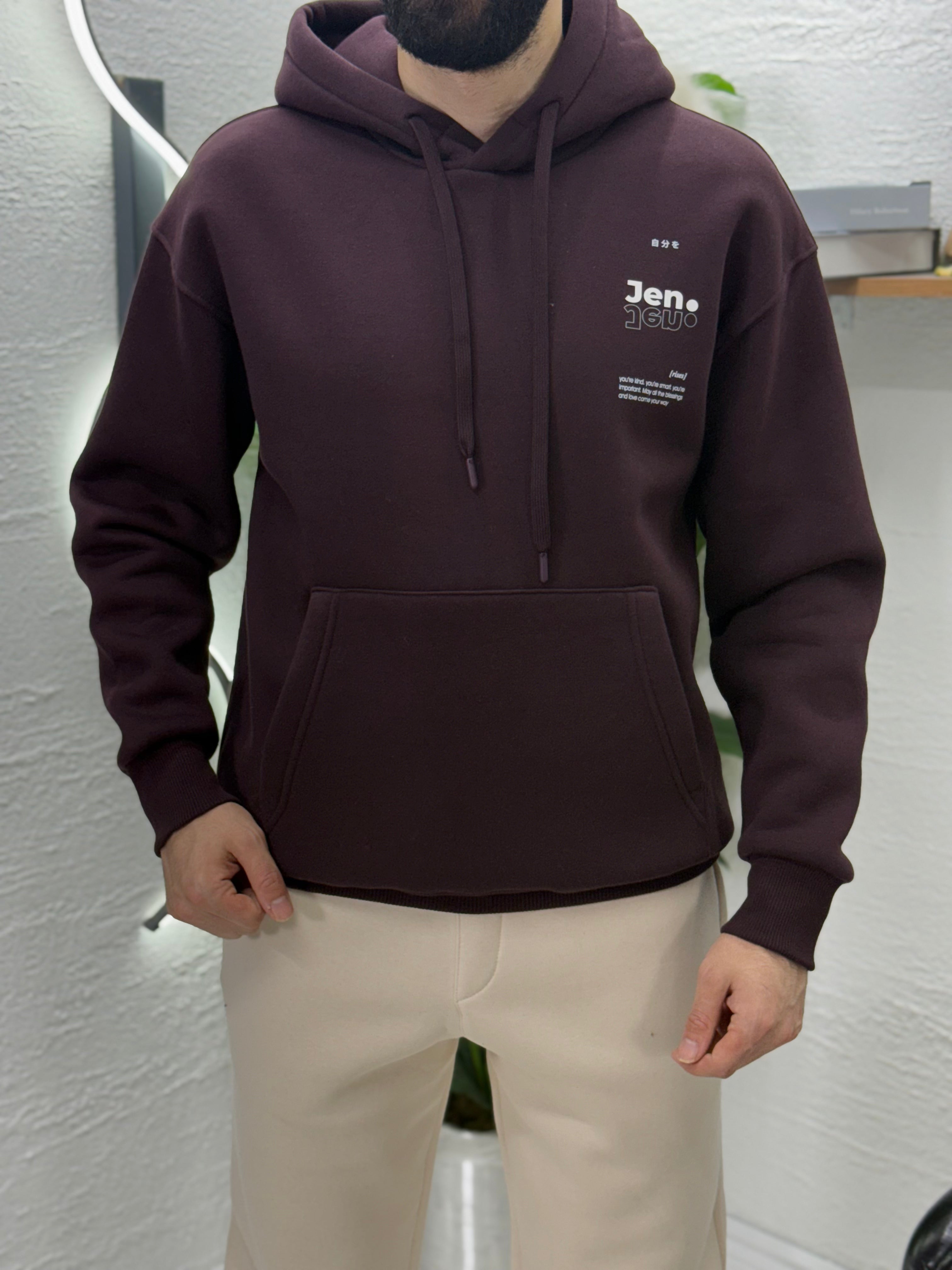 Kapşonlu %100 pamuk Şardonlu Sweet tişört