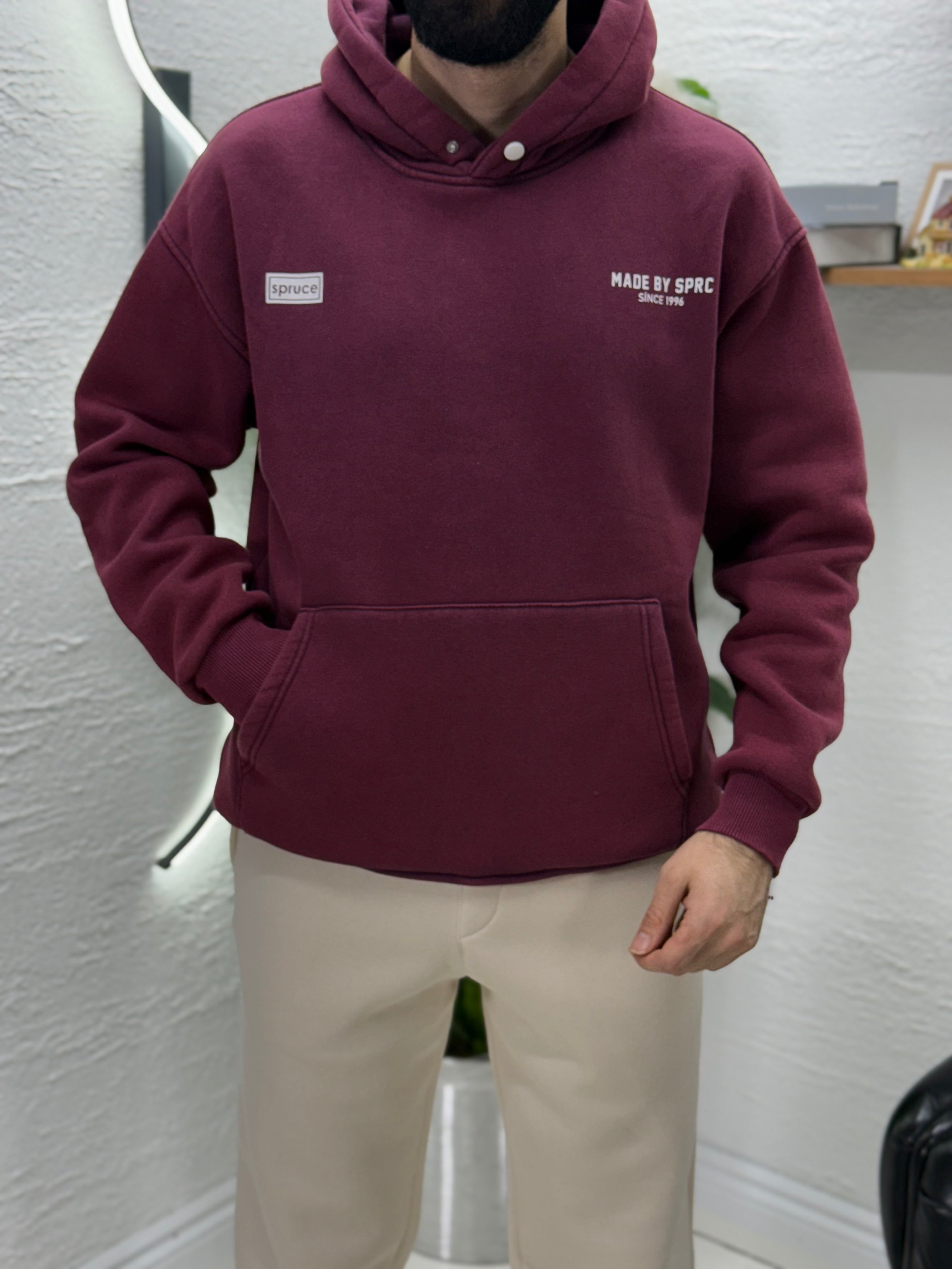 Kapşonlu %100 pamuk Şardonlu Sweet tişört Yıkamalı