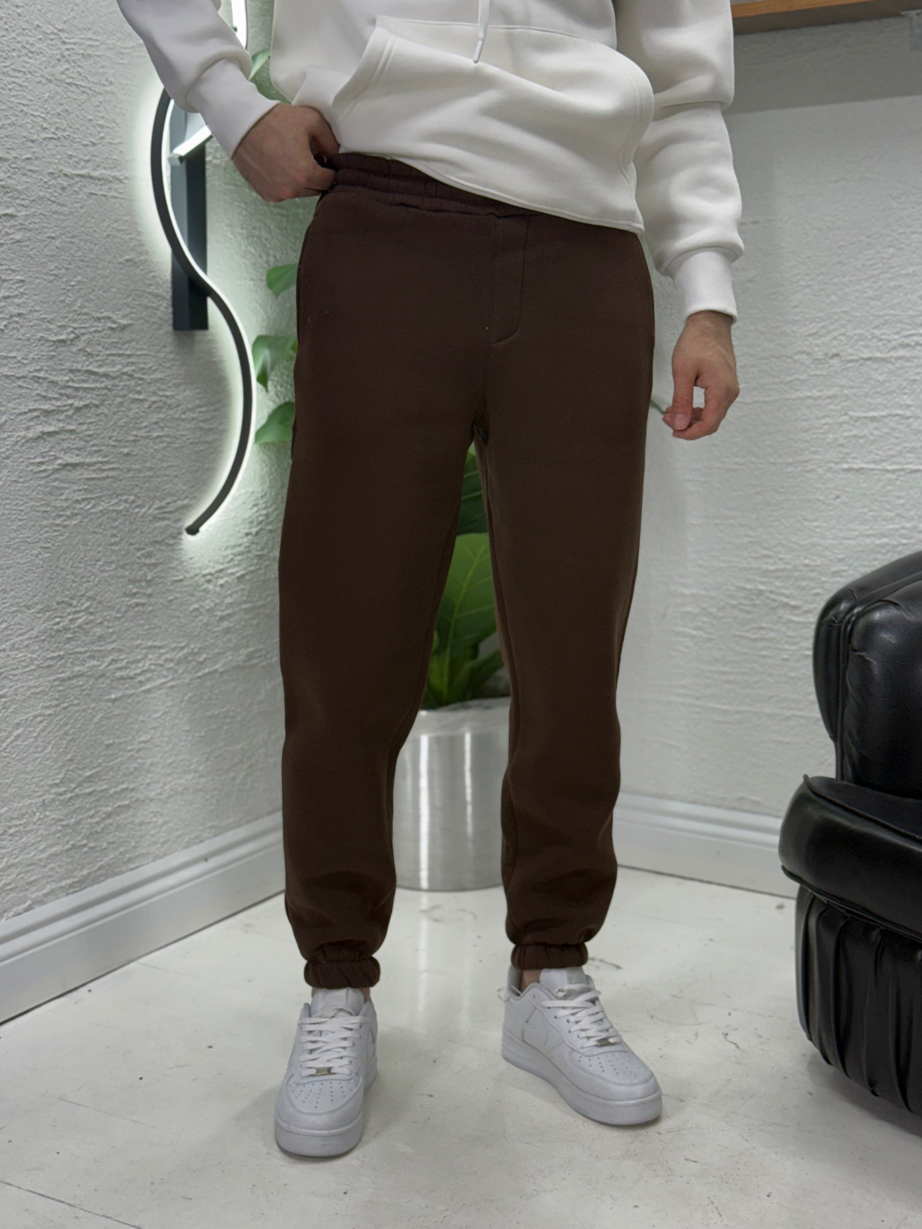 %100 pamuk üç iplik Şardonlu pantolon paçası lastikli