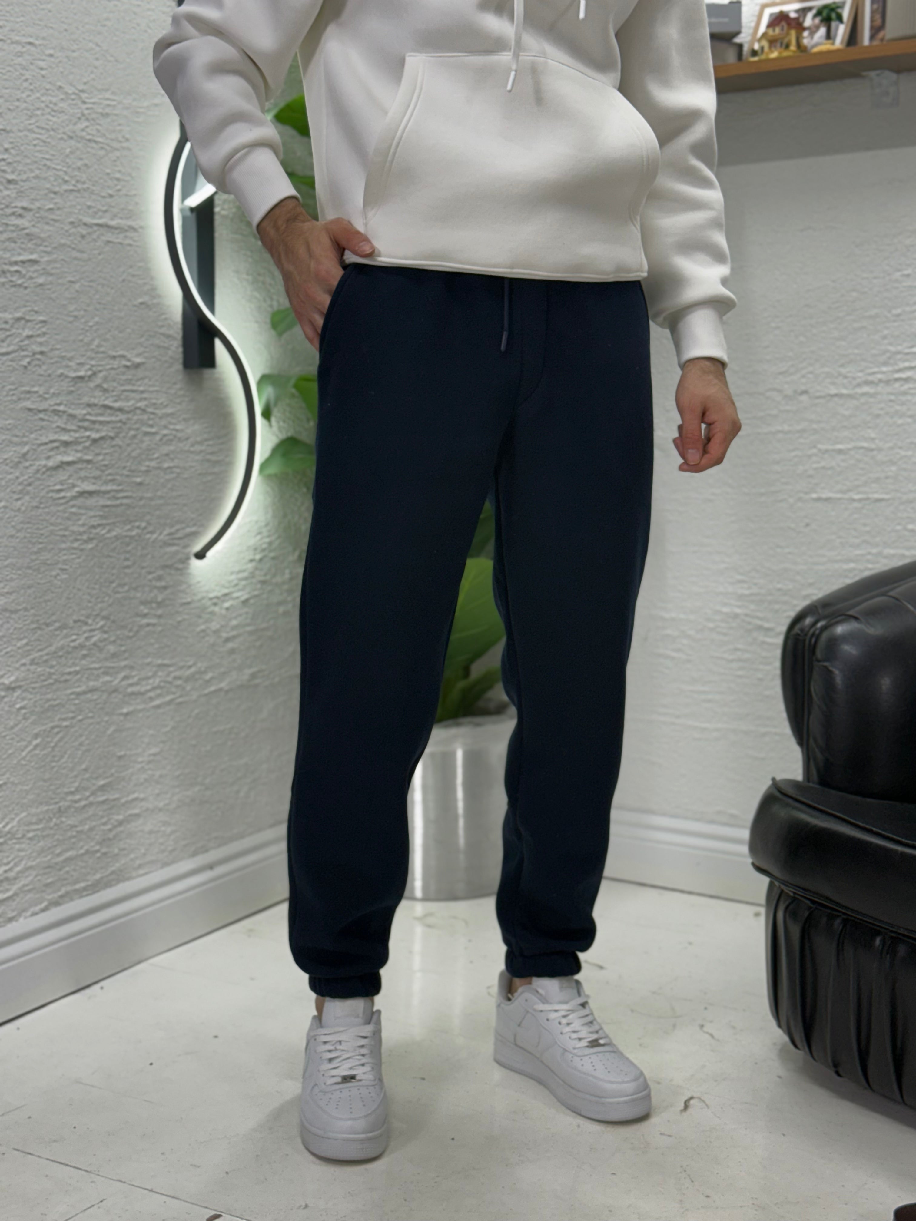 %100 pamuk üç iplik Şardonlu pantolon paçası lastikli