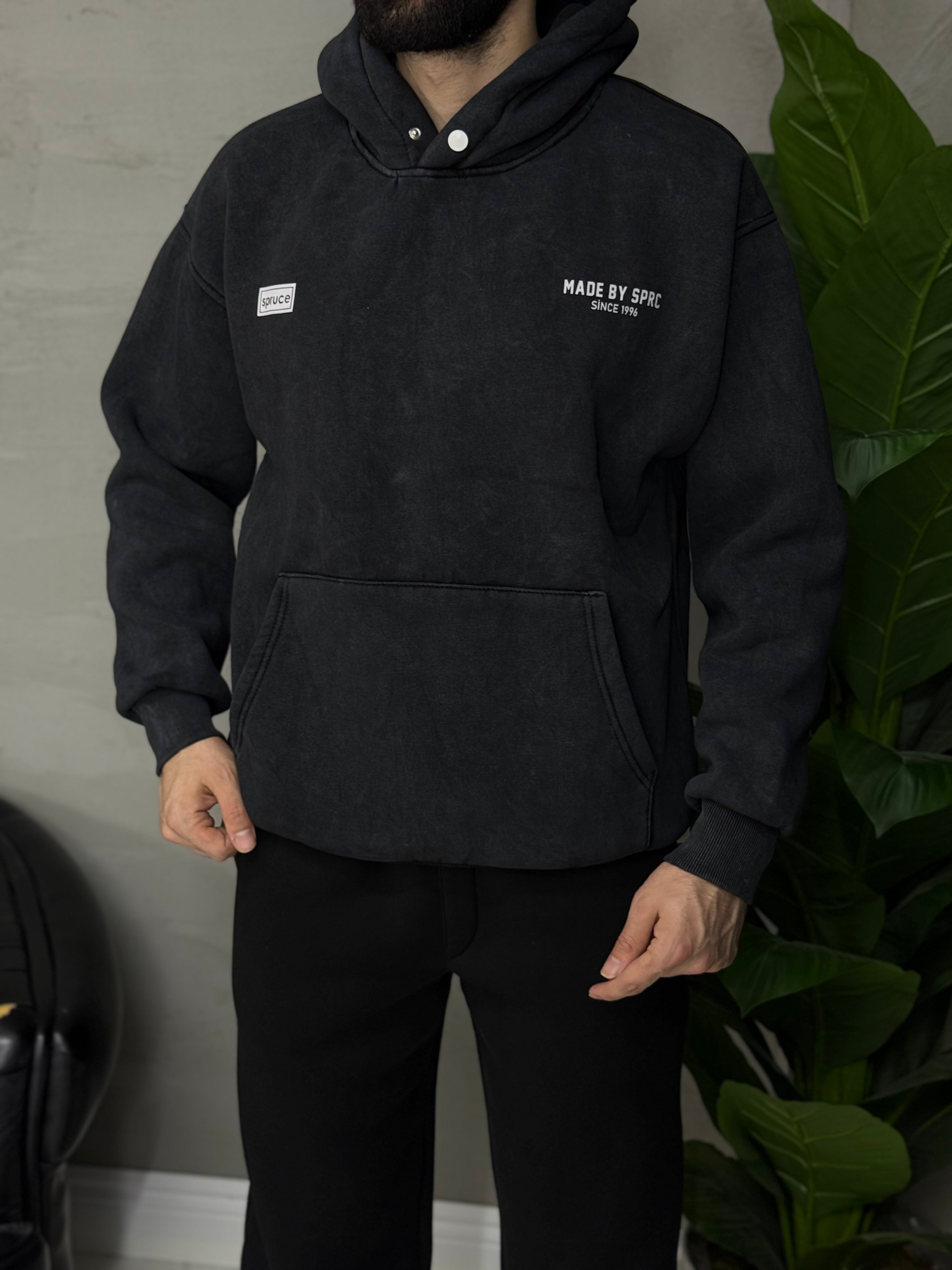 Kapşonlu %100 pamuk Şardonlu Sweet tişört Yıkamalı