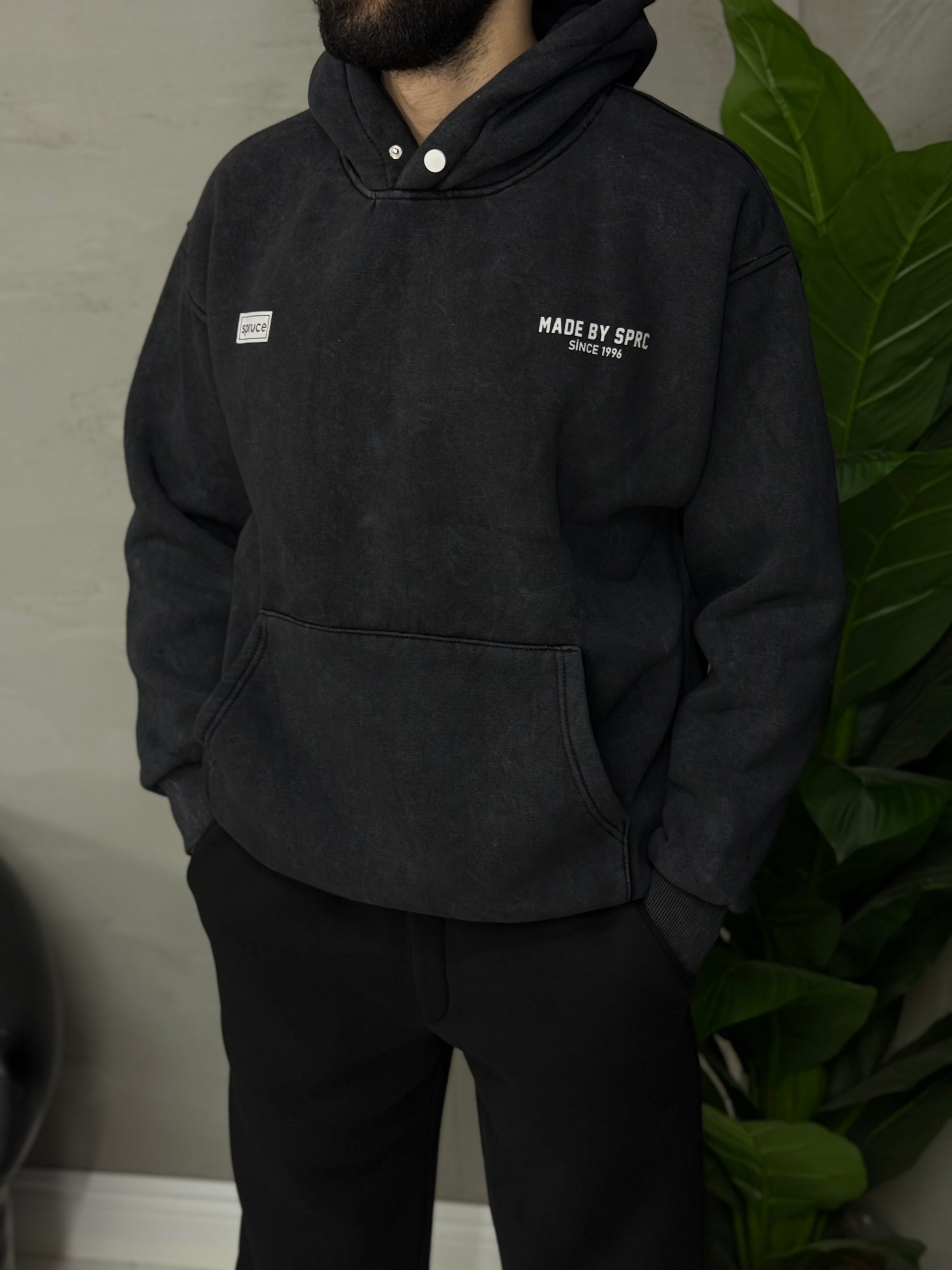 Kapşonlu %100 pamuk Şardonlu Sweet tişört Yıkamalı