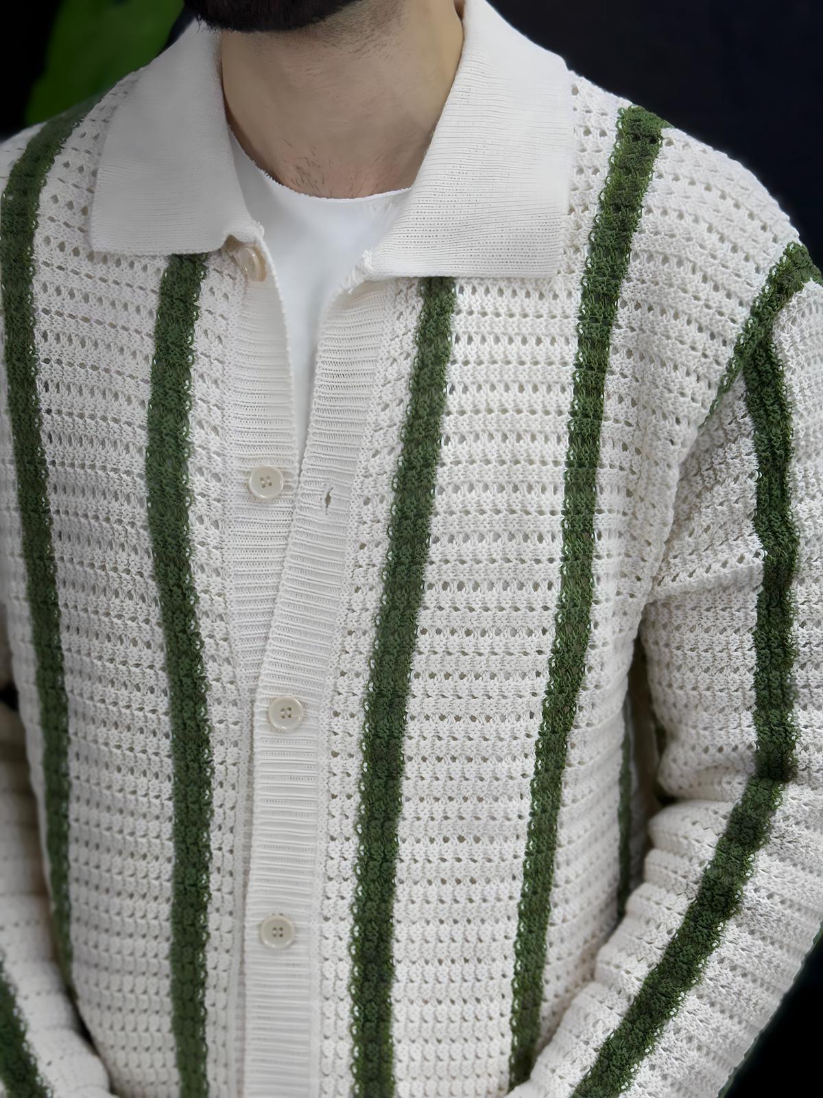 Delikli kışlık gömlek çizgi detaylı kalıp yarım  Oversize